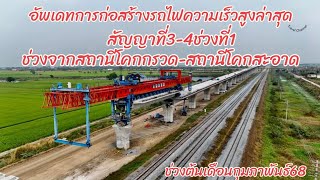 อัพเดทการก่อสร้างรถไฟความเร็วสูงล่าสุดสัญญาที่3-4ช่วงที่1ช่วงจากสถานีโคกกรวดถึงสถานีโคกสะอาด9/2/2568