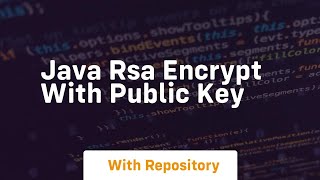 java rsa encrypt with public key