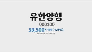 유한양행 주가분석000100 2022년 01월 19일기준