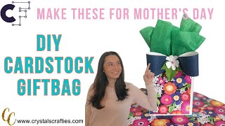 Make your own cardstock gift bag (with this free file)