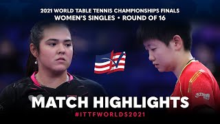 Adriana Diaz vs Sun Yingsha | 2021 World Table Tennis Championships Finals | WS | R16