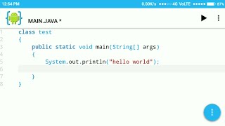 Run java program on Android || hello world
