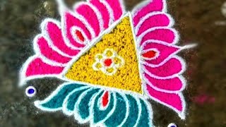 Easy Thamarai color kolam