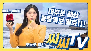 [See Sea TV]24년12월27일 대부분 해상 풍랑특보 발효, 일부 지역 앞바다 예비특보 발효 / 해양예보방송