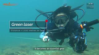 Green Laser Dive Torch for Most Dives | OrcaTorch D570-GL