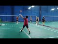 Coach Chong Kien Ling trains Tan Yong Ming Smash and Net Shot at The Challenger Sports Centre