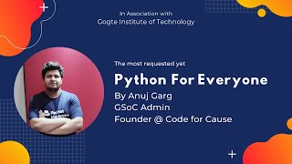 Webinar on Python for Everyone