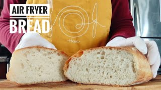 空气炸锅做免揉恰巴塔面包真不错|Amazing! No Knead Ciabatta Bread Made In Air Fryer!