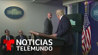 Por disparo, interrumpe Servicio Secreto conferencia de Trump | Noticias Telemundo