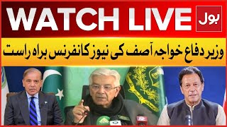 LIVE : Khawaja Asif News Conference | Defence Minister Pakistan | BOL News