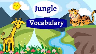 Jungle Vocabulary in Hindi and English | जंगल की जानकारी | Learn jungle words  | ABC Kids learning