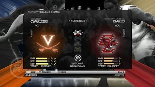 NCAA Basketball 10 (Rosters Updated for 2018 2019 Season) Virginia vs Boston College