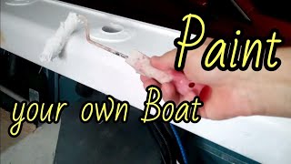 HOW to PAINT an Alloy BOAT in a DAY for CHEAP without spraying #fishing #boat #painting @fishingobs