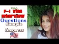 F1 Visa Interview : Common Questions and  Answers | Sample answers for F-1 visa interview questions