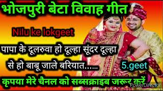 बेटा विवाह गीत‌//पापा के दूलरुवा हो दूल्हा सूंदर// beta Vivah Geet beti Vivah Geet Nilu ke lokgeet