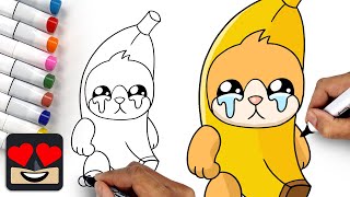 How To Draw Banana Cat EASY