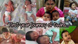 From newborn to one year old | First year journey of my twins | मेरे जुड़वा बच्चों का पहला साल