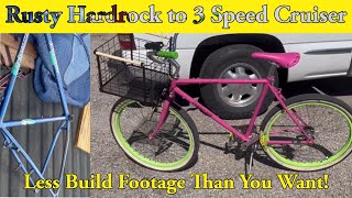 1988 Specialized Hardrock Build/Restomod - 80's MTB to 3 Speed Cruiser Conversion