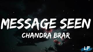 Message Seen - Lyrics Video | Chandra Brar | Deejay Singh | Happie  Punjabi Song 2023 Lyrical punjab