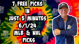 MLB, NHL Best Bets for Today Picks & Predictions Saturday 6 1 24 | 7 Picks in 5 Minutes