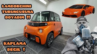 Citroen Ami yi Lamborghini Truncusuna Boyadım !! Sedefli Truncu