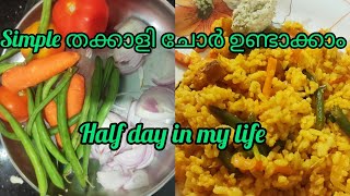 Incomplete vlog / half day in my life / curry ഉണ്ടാക്കാൻ മടി ഉള്ളവർക്ക് oru simple തക്കാളി ചോർ