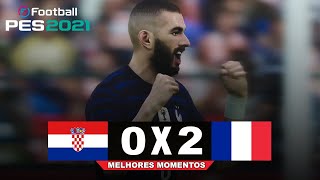 SIMULANDO NO PES | Croácia 0 x 2 França  | Liga das Nações 06/06/2022