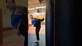 Martial Artist kicking fast hook kicks #shorts #martialarts #karate
