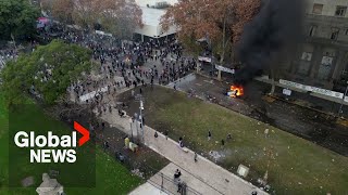 Clashes break out outside Argentina Congress as senators debate key Milei reform bill