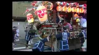 上総湊の祭り　２０１２年２日目仲町屋台　神田橋で方向転換