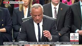 WATCH: RFK Jr. Opening Remarks at Senate Confirmation Hearing for HHS Secretary - 1/29/25