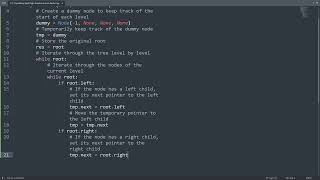 Leetcode 117. Populating Next Right Pointers in Each Node II in Python | Python Leetcode | Tutorial