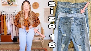 comparing *SIZE 16* jeans from 5 different brands (OMG)