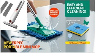 Mini Mop Portable Auto-Essorant : Nettoyez Facilement Tous Vos Espaces Restreints avec Efficacité !\