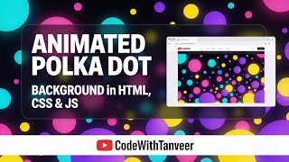 How to create animated polka dot background pattern | polka dot background pattern - CodeWithTanveer