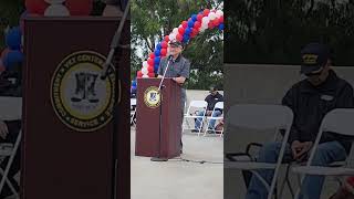 Fellow Vet Ken Hayashi speaking at the East LA Veteran's Center Grand Opening.