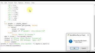 python program to calculate grade point average