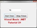 Visual Basic .NET Tutorial 21 - How to use Timer Control in VB.NET