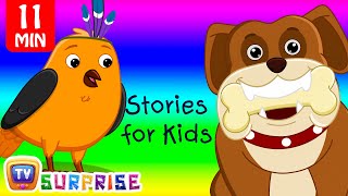 Two Bedtime Moral Stories for Kids in English - Birds & Hunter + Dog & Bone - ChuChu TV Surprise