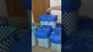 Unboxing Video - Chettinad Baskets with lid  - Handwoven Baskets - Set of Five