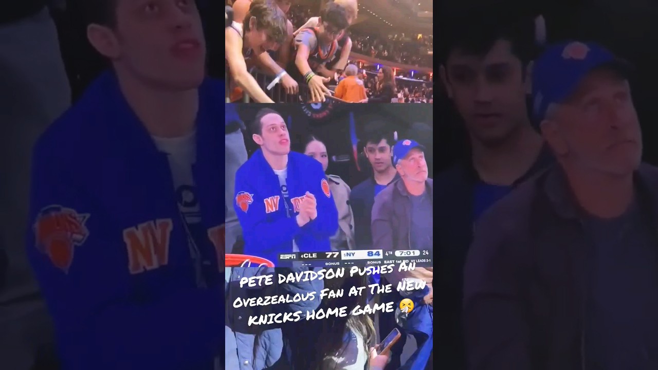 PETE DAVIDSON Pushes An Overzealous Fan At The NEW YORK KNICKS HOME ...