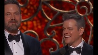 Matt Damon Played Off Stage by Jimmy Kimmel | Oscars 2017