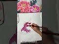 如何画写意牡丹花瓣？ brushwork chineseart 牡丹 chinesepainting 書法 gongbi 牡丹花