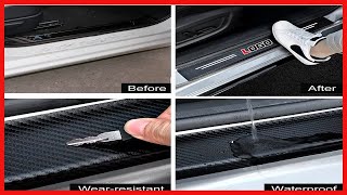 Great product -  Yousthka 4pcs/Set Door Entry Guard Carbon Fiber Textured Leather Car Door Sill Prot