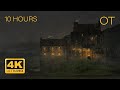 Stormy Night at a Scottish Castle 4K | Heavy Rain & Distant Rolling Thunder | Relax | Study | Sleep