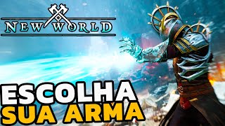 NEW WORLD - GUIA DE ARMAS PARA INICIANTES | Aprenda se Equipar no Jogo!