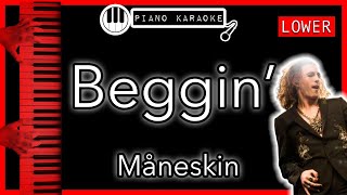 Beggin’ (LOWER -3) - Måneskin - Piano Karaoke Instrumental