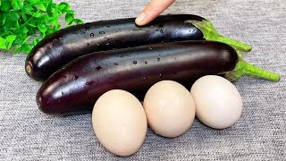 Eggplant with 3 eggs, unexpectedly so fragrant,I don't get tired of eating every day,