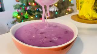 Srilankan authentic sweet purple potato soup recipe இலங்கையின் பாரம்பரிய சுவைமிக்க இராசவள்ளி கிழங்கு