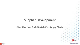 Supplier Development Practical Path to a Better Supply Chain